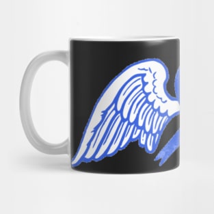 Dark Blue Awareness Ribbon with Angel Wings Mug